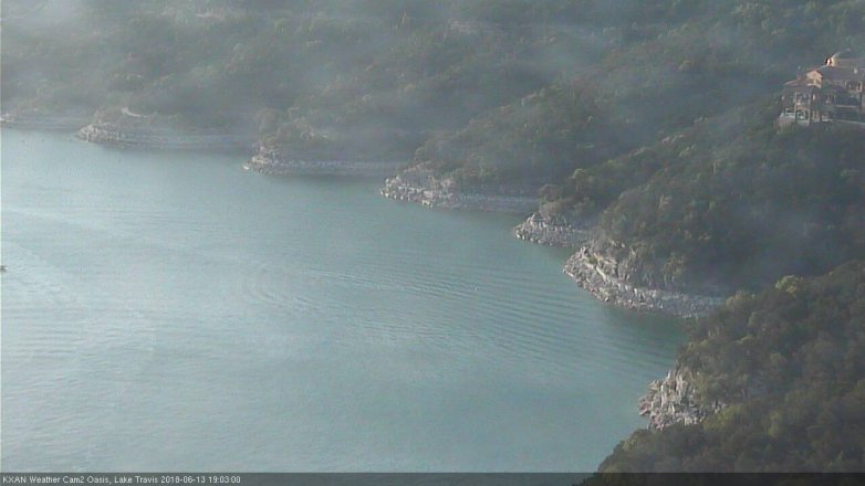 Lake Travis webcam, June 13, 2018 6:05 PM CT