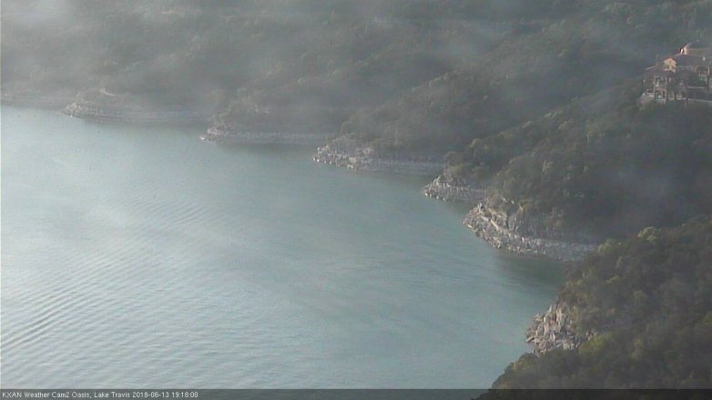 Lake Travis webcam, June 13, 2018 6:20 PM CT