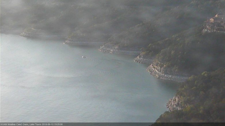 Lake Travis webcam, June 13, 2018 6:30 PM CT