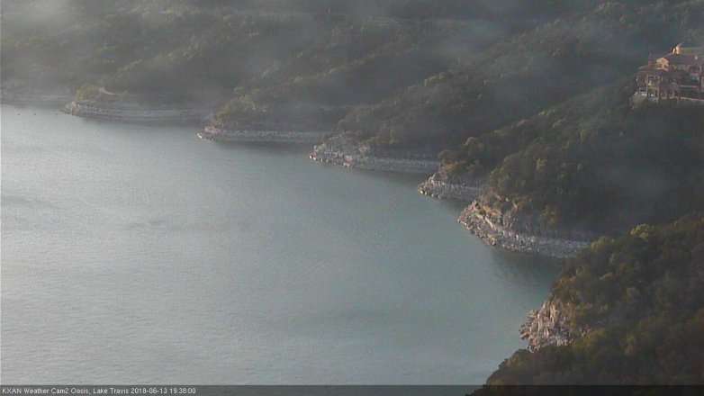 Lake Travis webcam, June 13, 2018 6:40 PM CT