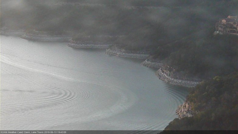 Lake Travis webcam, June 13, 2018 6:45 PM CT
