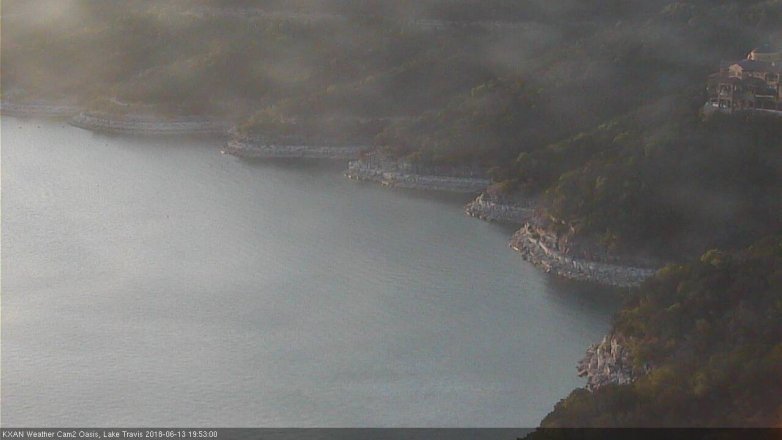 Lake Travis webcam, June 13, 2018 6:55 PM CT