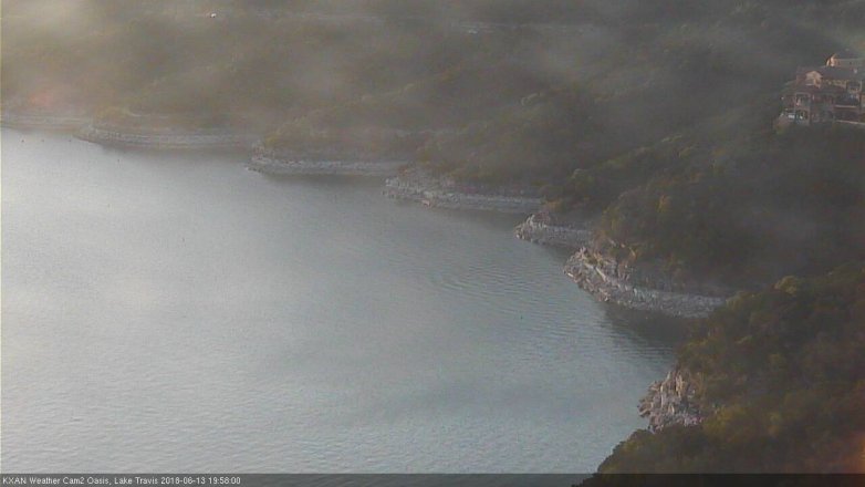 Lake Travis webcam, June 13, 2018 7:00 PM CT