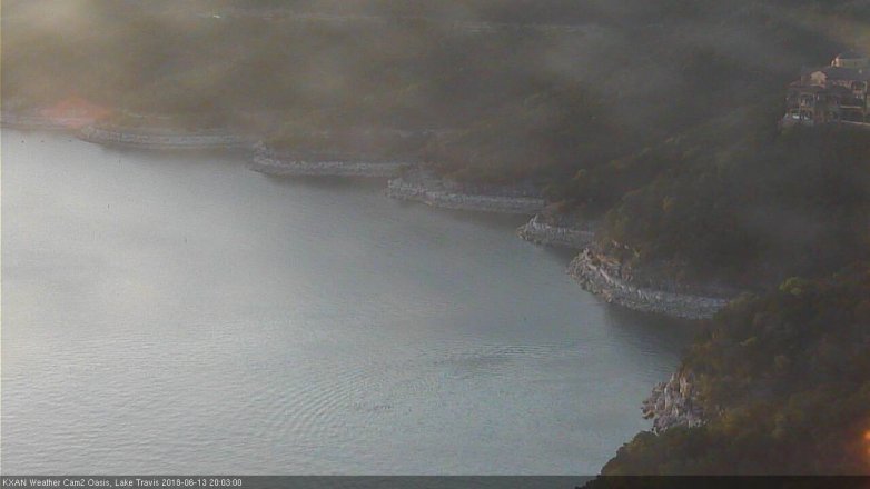 Lake Travis webcam, June 13, 2018 7:05 PM CT
