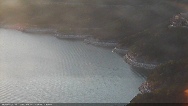 Lake Travis webcam, June 13, 2018 7:10 PM CT