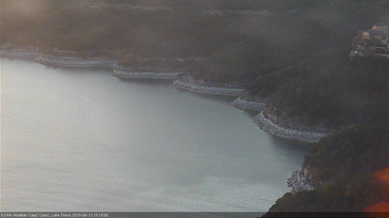 Lake Travis webcam, June 13, 2018 7:20 PM CT