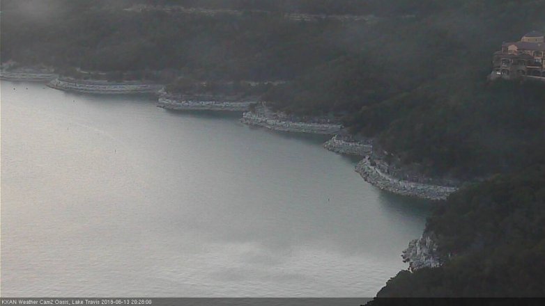Lake Travis webcam, June 13, 2018 7:30 PM CT