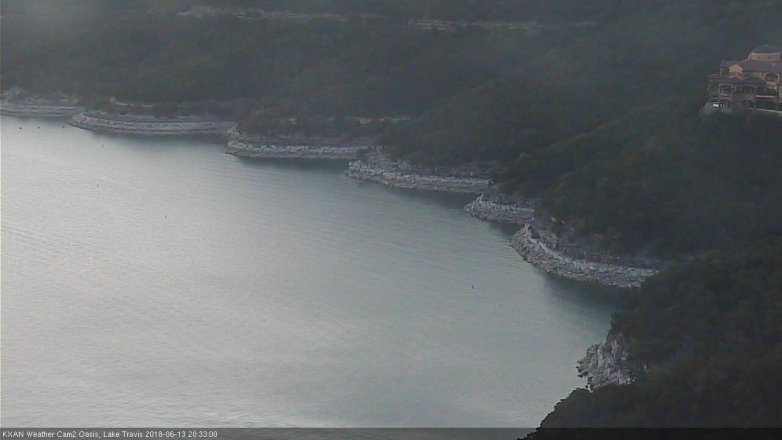 Lake Travis webcam, June 13, 2018 7:35 PM CT