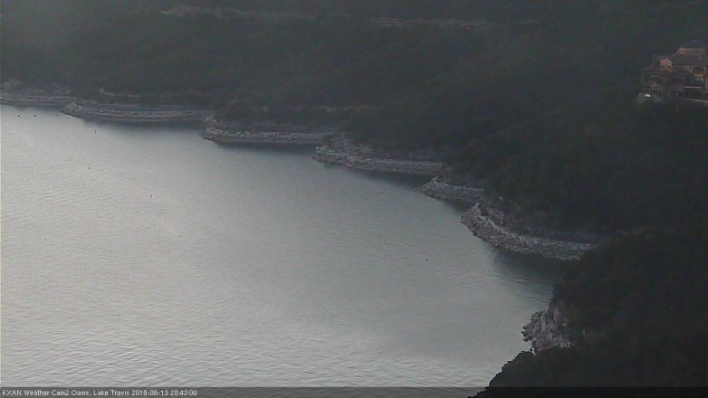 Lake Travis webcam, June 13, 2018 7:45 PM CT