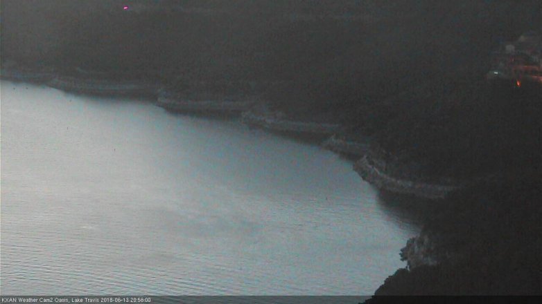 Lake Travis webcam, June 13, 2018 8:00 PM CT