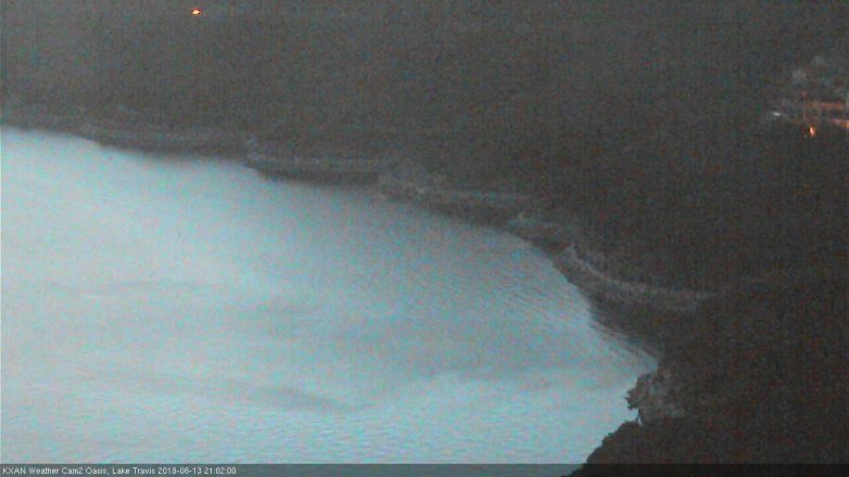 Lake Travis webcam, June 13, 2018 8:05 PM CT
