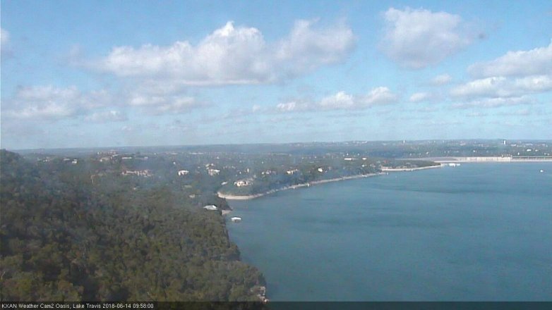 Lake Travis webcam, June 14, 2018 9:00 AM CT