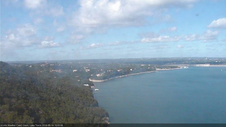 Lake Travis webcam, June 14, 2018 9:05 AM CT
