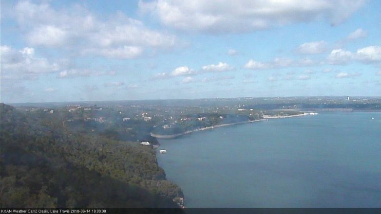 Lake Travis webcam, June 14, 2018 9:10 AM CT