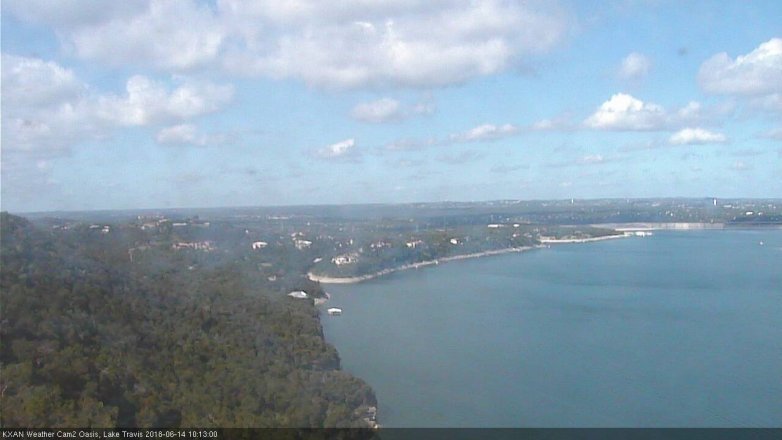 Lake Travis webcam, June 14, 2018 9:15 AM CT