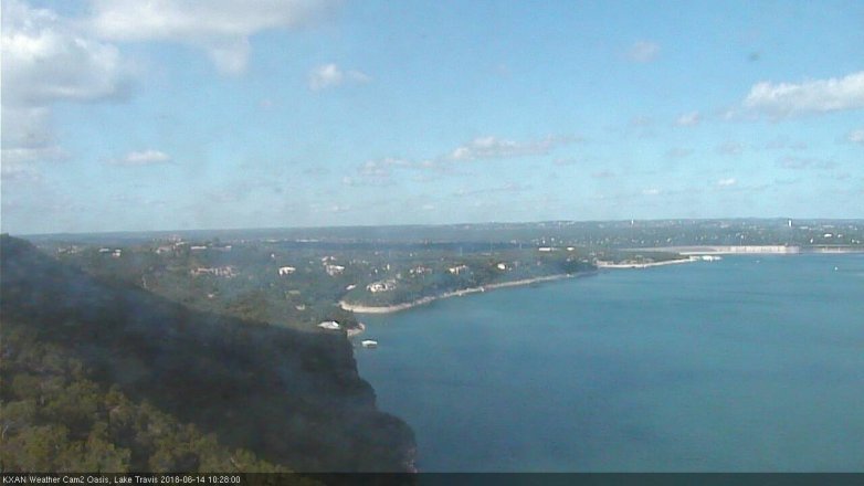 Lake Travis webcam, June 14, 2018 9:30 AM CT