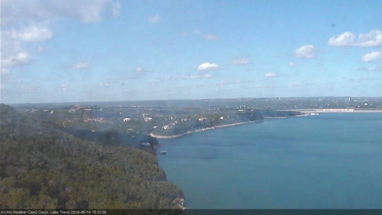 Lake Travis webcam, June 14, 2018 9:35 AM CT