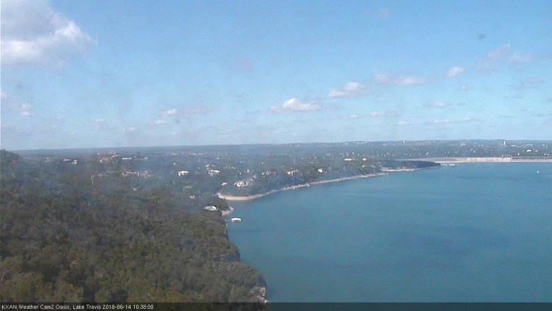 Lake Travis webcam, June 14, 2018 9:40 AM CT