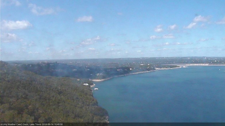 Lake Travis webcam, June 14, 2018 9:50 AM CT