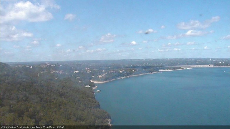 Lake Travis webcam, June 14, 2018 9:55 AM CT