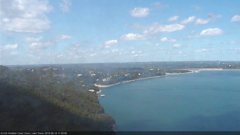 Lake Travis webcam, June 14, 2018 10:05 AM CT