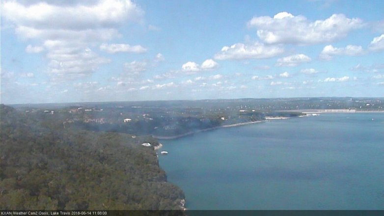 Lake Travis webcam, June 14, 2018 10:10 AM CT