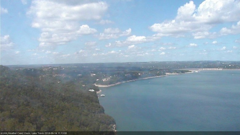 Lake Travis webcam, June 14, 2018 10:15 AM CT