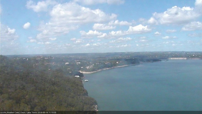 Lake Travis webcam, June 14, 2018 10:20 AM CT
