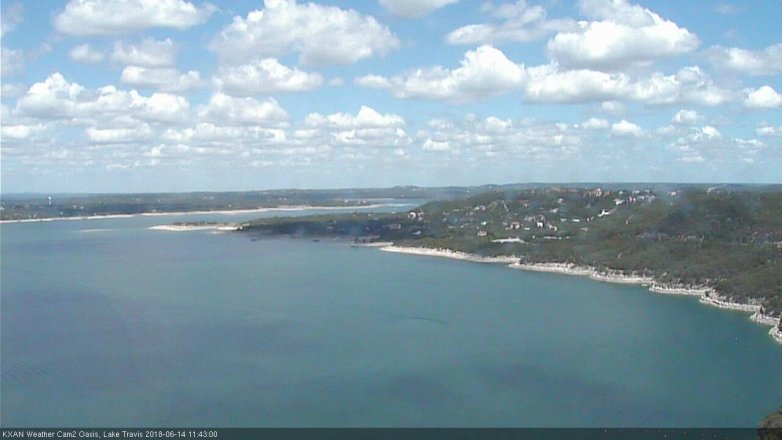 Lake Travis webcam, June 14, 2018 10:45 AM CT