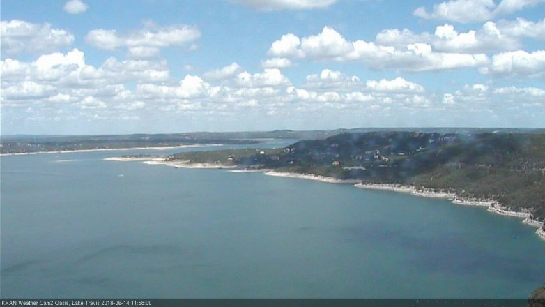 Lake Travis webcam, June 14, 2018 11:00 AM CT