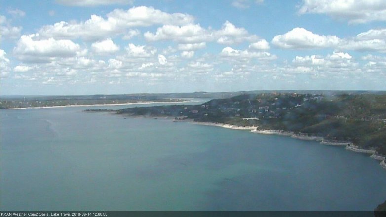 Lake Travis webcam, June 14, 2018 11:10 AM CT