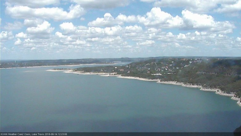 Lake Travis webcam, June 14, 2018 11:25 AM CT