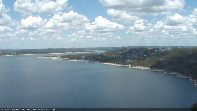 Lake Travis webcam, June 14, 2018 11:45 AM CT