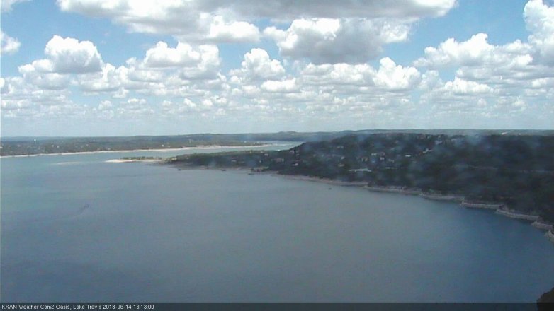 Lake Travis webcam, June 14, 2018 12:15 PM CT
