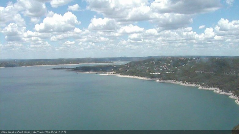 Lake Travis webcam, June 14, 2018 12:20 PM CT