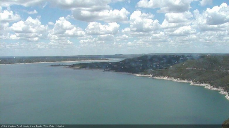 Lake Travis webcam, June 14, 2018 12:30 PM CT