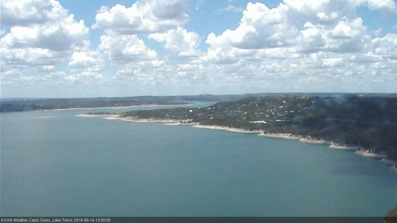Lake Travis webcam, June 14, 2018 1:00 PM CT