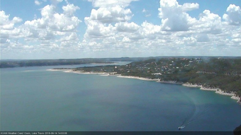 Lake Travis webcam, June 14, 2018 1:05 PM CT