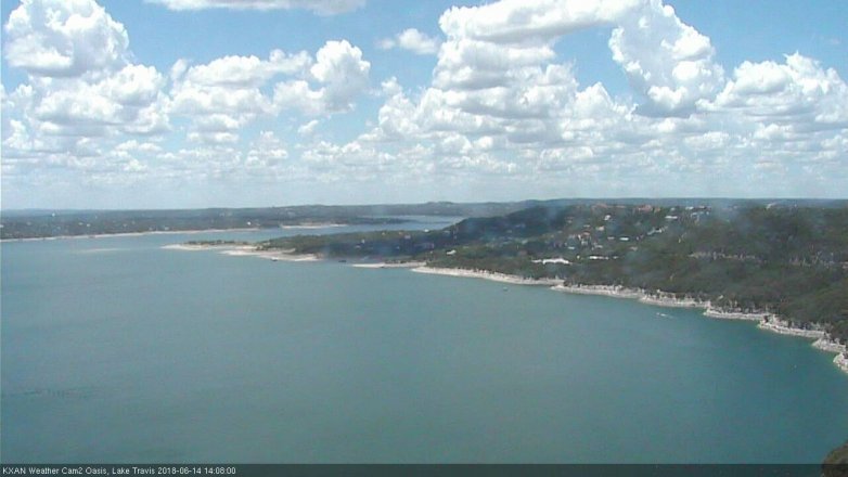Lake Travis webcam, June 14, 2018 1:10 PM CT