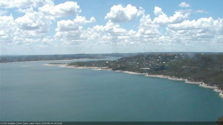 Lake Travis webcam, June 14, 2018 1:25 PM CT