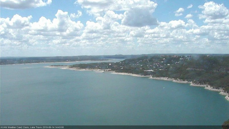 Lake Travis webcam, June 14, 2018 1:45 PM CT