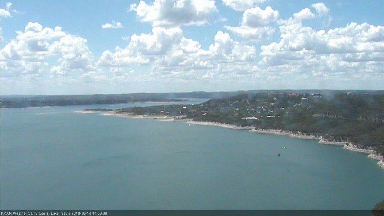 Lake Travis webcam, June 14, 2018 1:55 PM CT