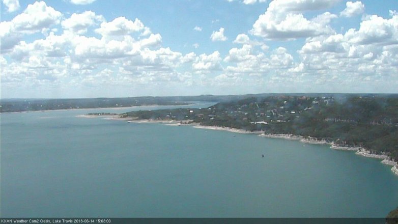 Lake Travis webcam, June 14, 2018 2:05 PM CT