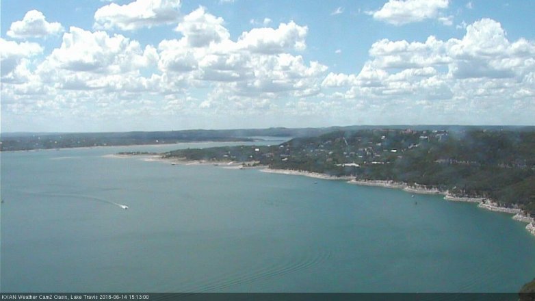 Lake Travis webcam, June 14, 2018 2:15 PM CT