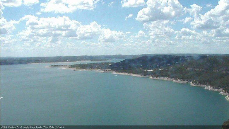Lake Travis webcam, June 14, 2018 2:35 PM CT