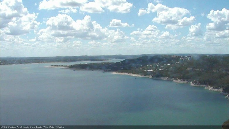 Lake Travis webcam, June 14, 2018 2:40 PM CT