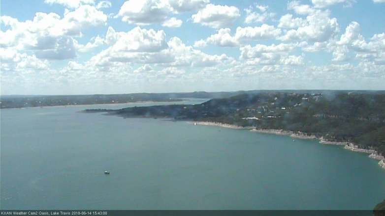 Lake Travis webcam, June 14, 2018 2:45 PM CT