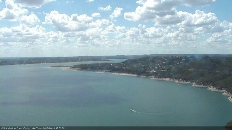 Lake Travis webcam, June 14, 2018 2:55 PM CT