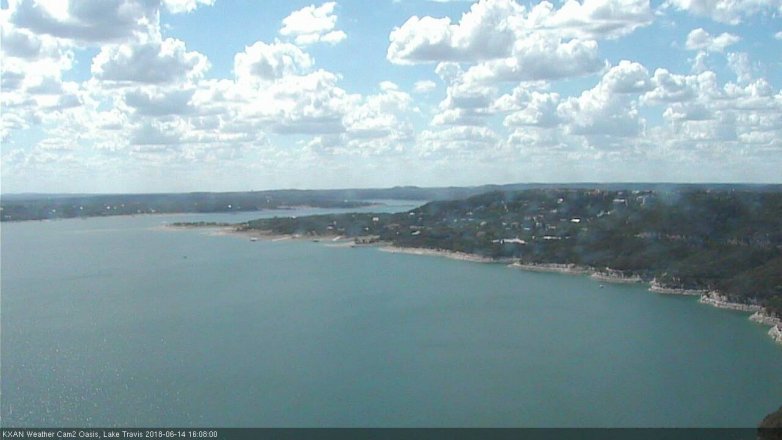 Lake Travis webcam, June 14, 2018 3:10 PM CT