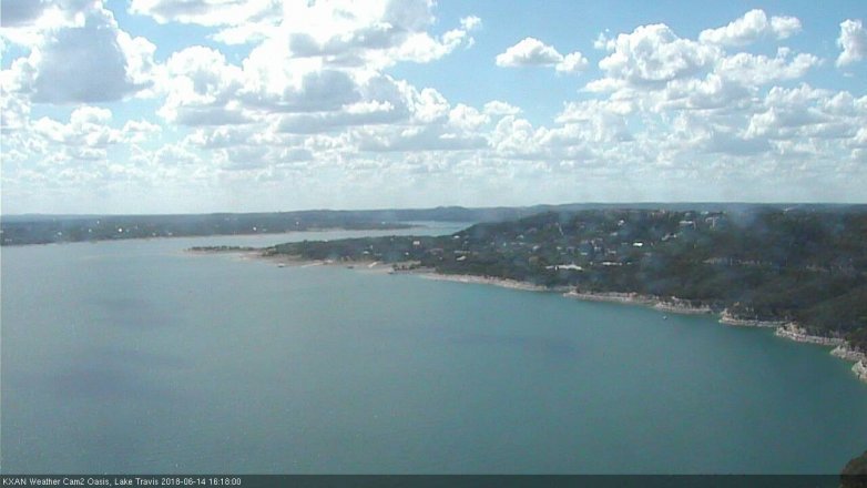 Lake Travis webcam, June 14, 2018 3:20 PM CT